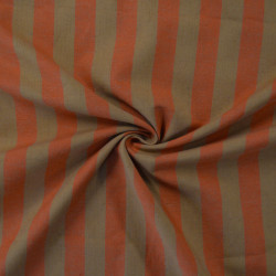 Coton Lin rayures corail - Hampstead - Calissone