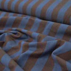 Coton Lin rayures bleuet - Workwear - Calissone