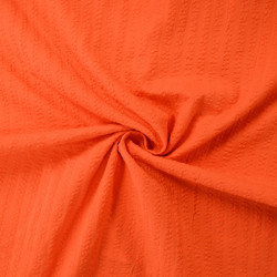 Coton seersucker orange vif - Dynamite - Calissone