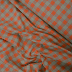 Coton Lin vichy corail - Betsy - Calissone