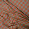 Coral gingham cotton linen - Betsy - Calissone
