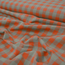 Coton Lin vichy corail - Betsy - Calissone
