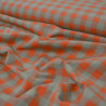 Coton Lin vichy corail - Betsy - Calissone