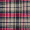 Flanelle tartan coton - Rose, kaki et bleu marine - Calissone