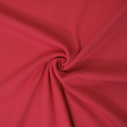 Bord côte coton bio - Rouge cerise - Calissone