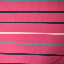 Nova striped jersey - Rose Punch - Calissone