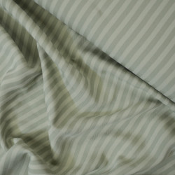 Striped Tencel twill - Light mint - Calissone
