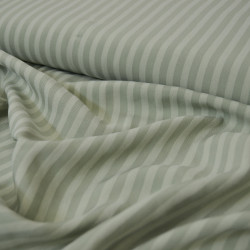 Striped Tencel twill - Light mint - Calissone