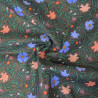Coton floral Steel - Bleu marine - Calissone