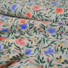 Coton floral Steel - Crème - Calissone
