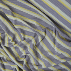Striped ribbed jersey - Violine - Calissone