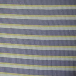 Striped ribbed jersey - Violine - Calissone
