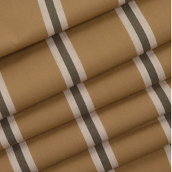 Weave Line Iced Mocha Striped Cotton - Calissone