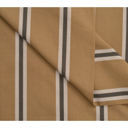 Weave Line Iced Mocha Striped Cotton - Calissone