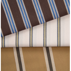 Weave Line Iced Mocha Striped Cotton - Calissone