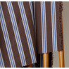 Weave Line Oat Chocolate striped cotton - Calissone