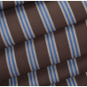 Weave Line Oat Chocolate striped cotton - Calissone