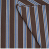 Weave Line Oat Chocolate striped cotton - Calissone