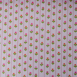Floral ribbed cotton jersey - Pink - Calissone