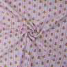 Floral ribbed cotton jersey - Pink - Calissone
