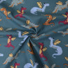 Popeline de coton Dragons - Calissone