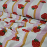 Jersey coton Fraises et rayures - Calissone