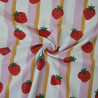 Jersey coton Fraises et rayures - Calissone