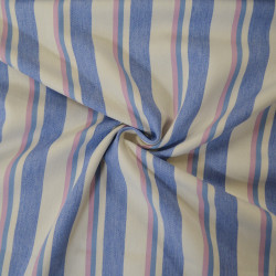 Striped denim - Blue and pink - Calissone