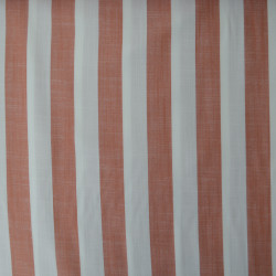 Viscose tissée à larges rayures - Orange - Calissone