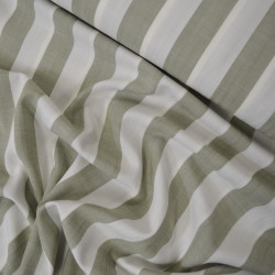 Viscose woven with wide stripes - Green - Calissone