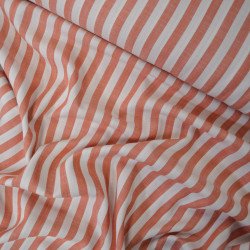 Viscose woven with small stripes - Orange - Calissone
