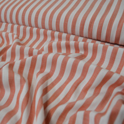 Viscose tissée à petites rayures - Orange - Calissone