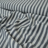 Viscose woven with small stripes - Navy blue - Calissone