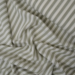 Viscose tissée à petites rayures - Vert - Calissone