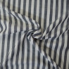 Viscose woven with small stripes - Navy blue - Calissone