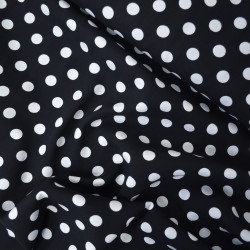Viscose with polka dots (small) - Black - Calissone