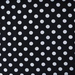 Viscose with polka dots (small) - Black - Calissone