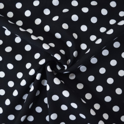 Viscose with polka dots (small) - Black - Calissone