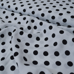 Viscose with polka dots (small) - White - Calissone