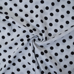 Viscose with polka dots (small) - White - Calissone