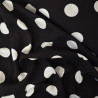 Viscose with polka dots (large) - Black - Calissone