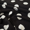 Viscose with polka dots (large) - Black - Calissone