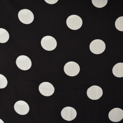 Viscose with polka dots (large) - Black - Calissone