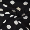 Viscose with polka dots (large) - Black - Calissone