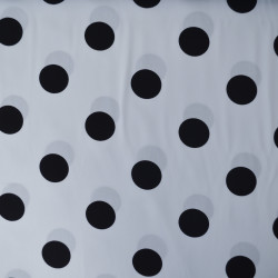 Viscose with polka dots (large) - White - Calissone