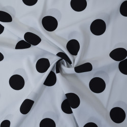 Viscose with polka dots (large) - White - Calissone