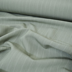 Twill moyen à rayures - Vert menthe - Calissone