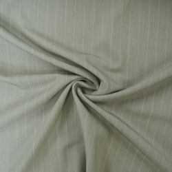 Twill moyen à rayures - Vert menthe - Calissone