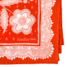 Cotton scarf / Bandana 55cm - Indian floral brick - Calissone