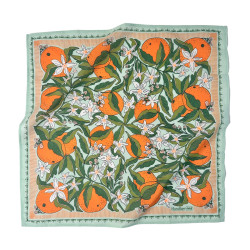Foulard / Bandana en coton 55cm - Indienne fruitée Zoé - Calissone
